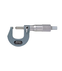 Micrómetro externo 0-25 mm 0.01 mm Para Tubo con Tope y Punta Esférica 115-215