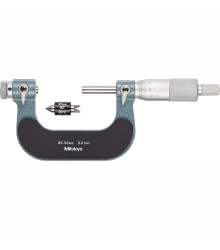Micrómetro externo para roscas de 75-100 mm 0.01 mm (tapas / puntas intercambiables se venden por separado) 126-128