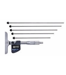 Micrómetro de Profundidad Digital (con varillas intercambiables de 6 piezas) 0-150 mm / 0.001 mm - 329-250-30