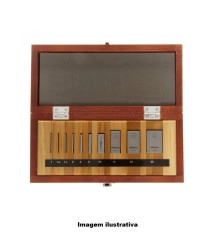 Juego de Bloques Patrón Rectangulares de Acero para Micrómetros Clase 0 con 10 piezas - 516-106-10