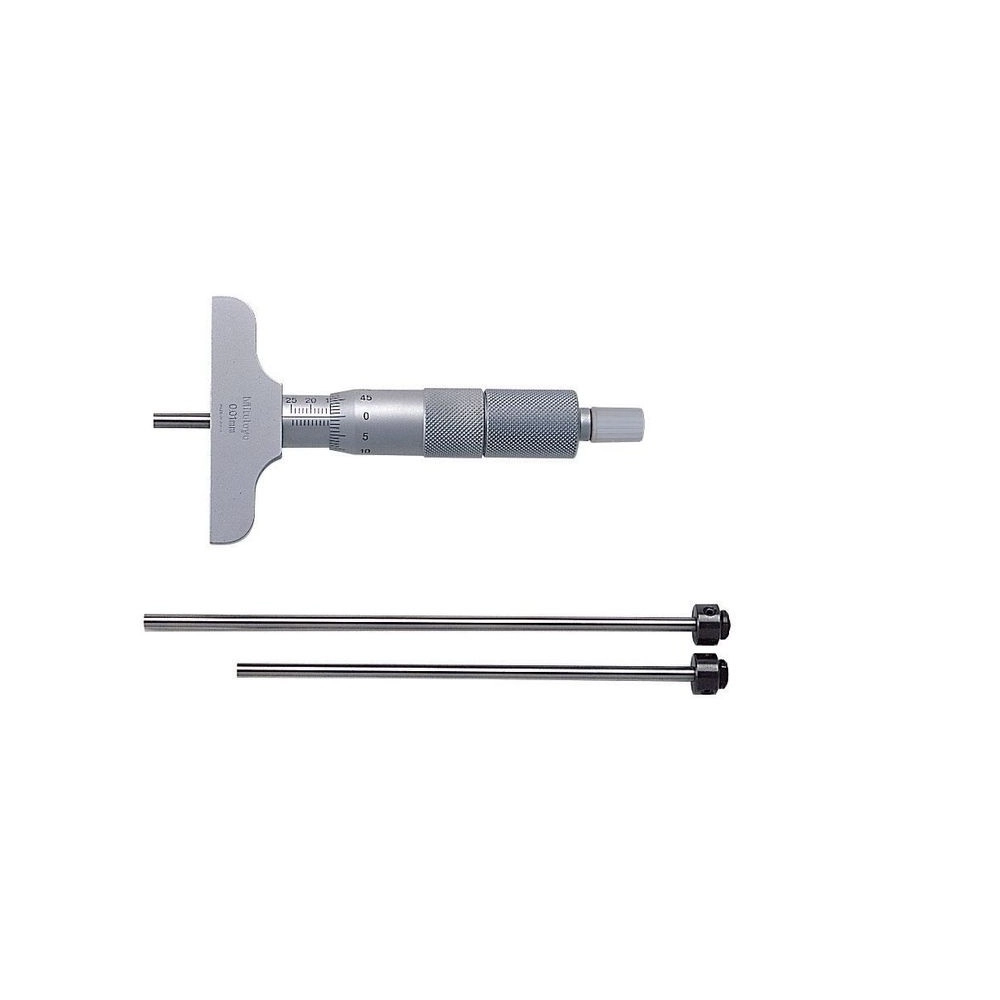 Micrómetro de Profundidad 0-75 mm 0.01 mm (con varillas intercambiables) 129-110 - Mitutoyo Tienda Oficial | Producto Original