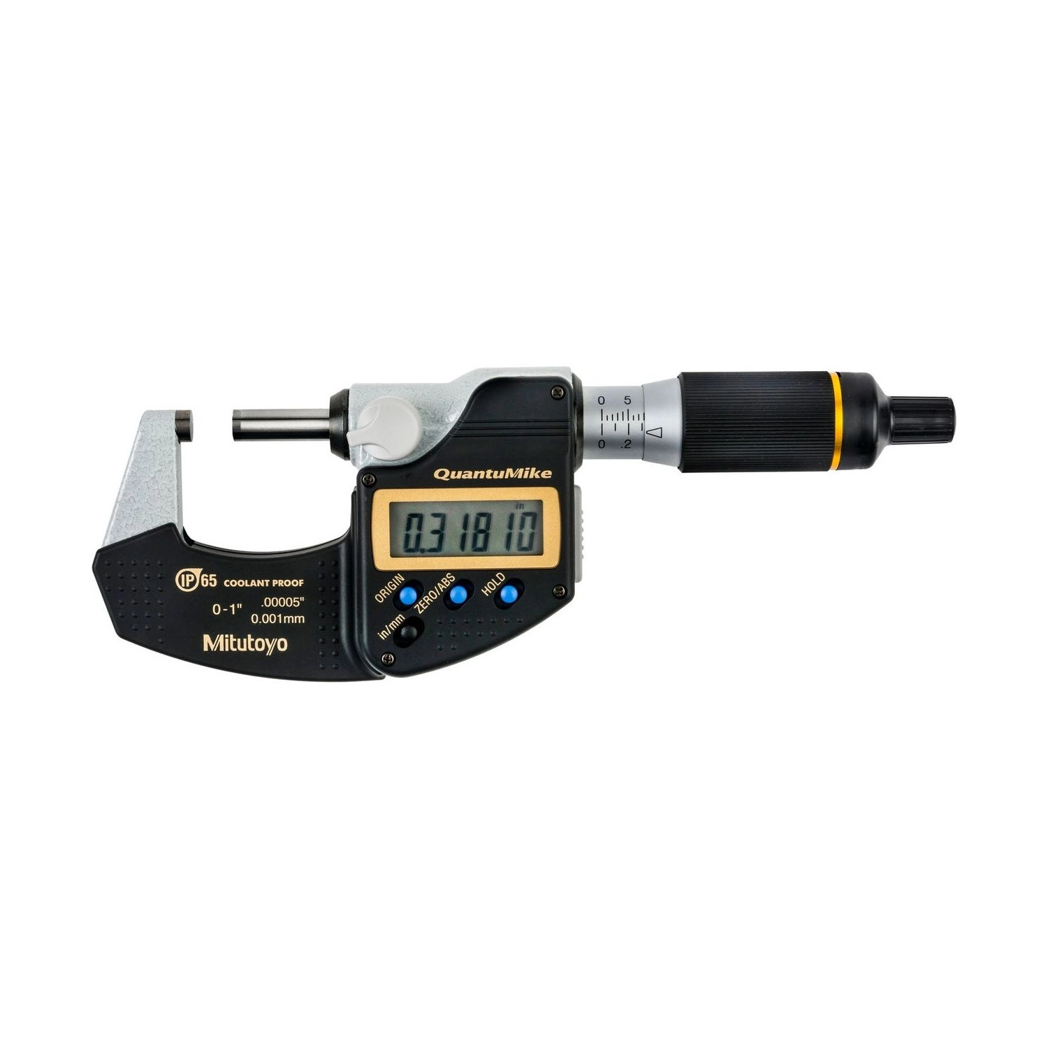 Micrómetro Externo Digital IP65 mm/pulg. 0-25x0,001mm Quantumike con Salida de datos y Avance Rápido Mitutoyo 293-180-30 - Tienda Oficial | Producto Original
