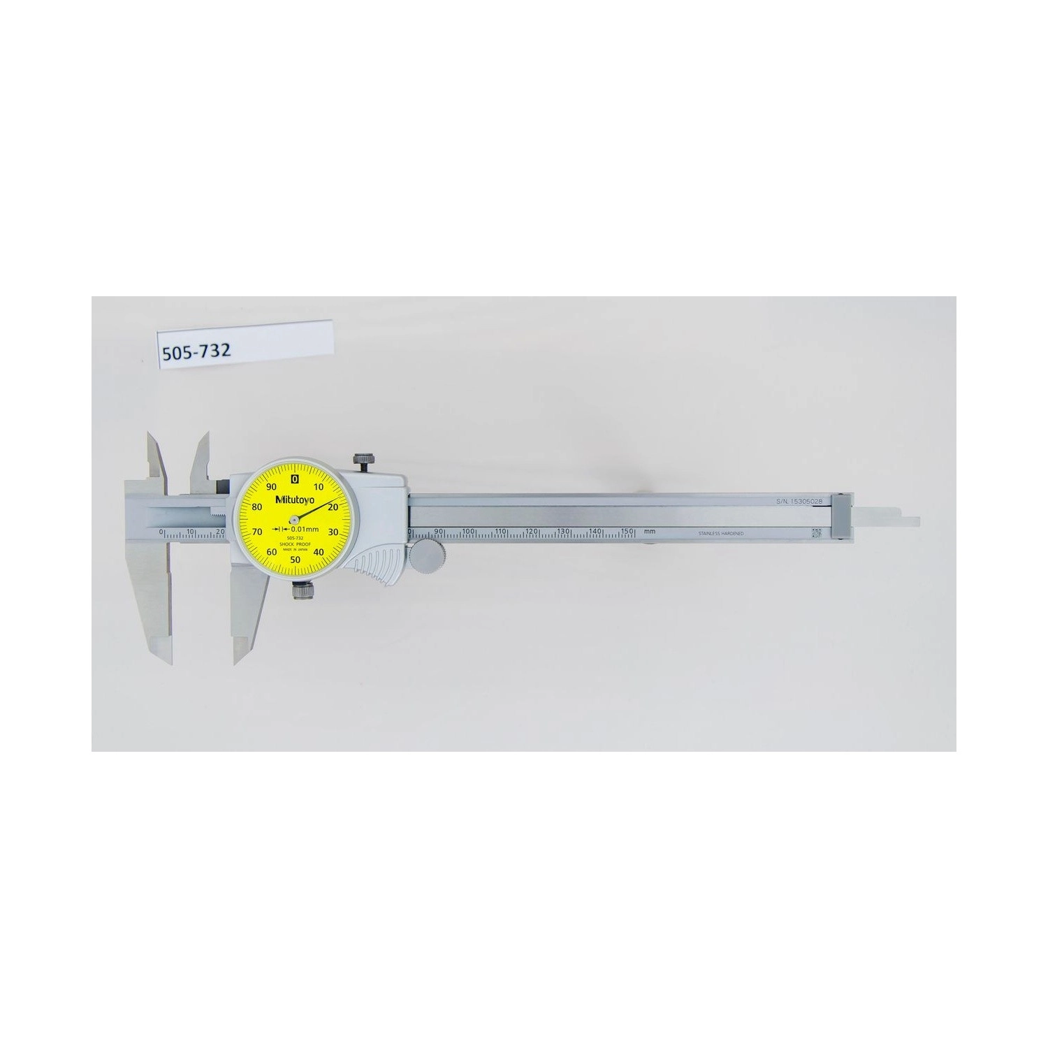 Pie de Rey con Reloj Mitutoyo 150 mm 0,01 mm 505-732 - Tienda Oficial | Producto Original