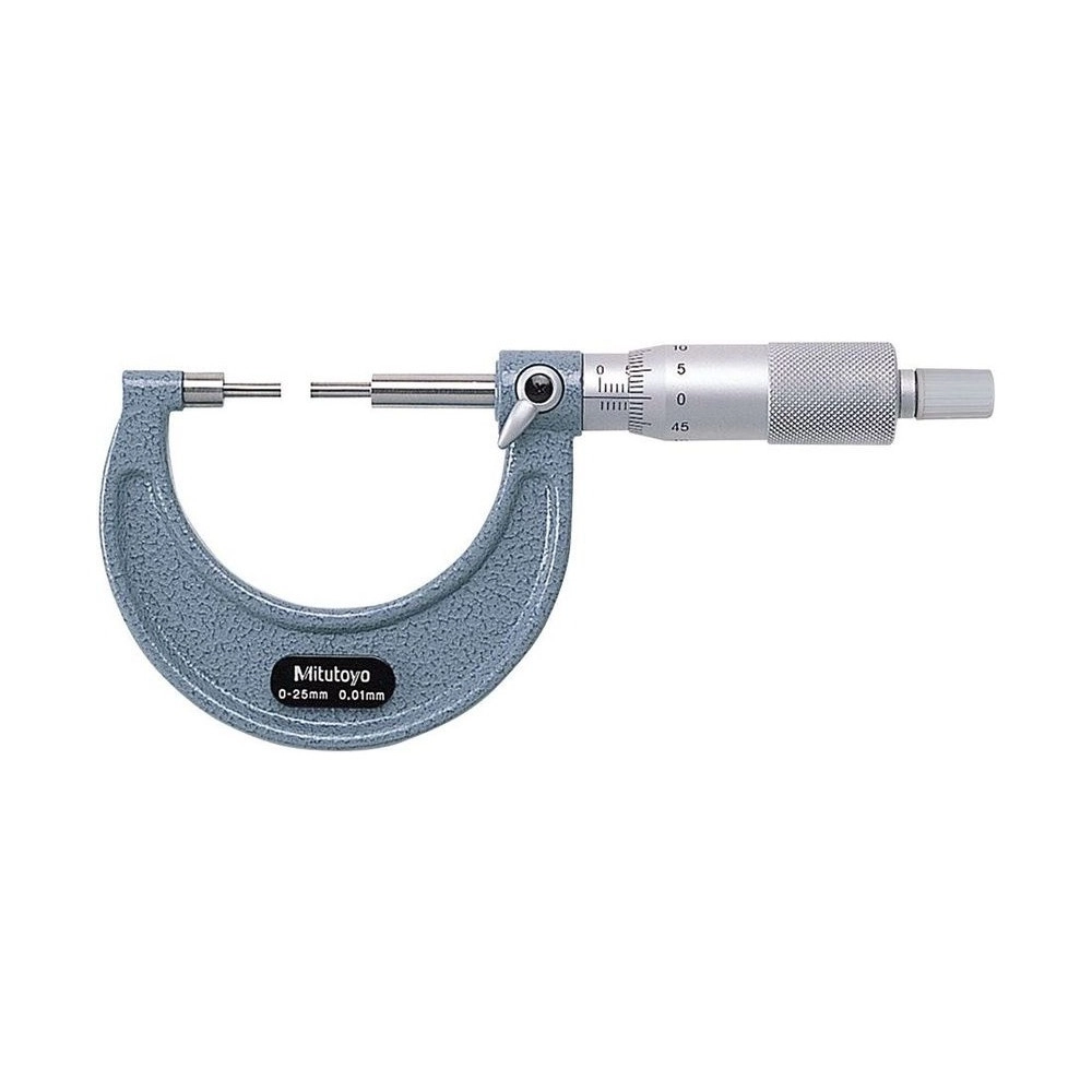Micrómetro externo 0-25 mm 0.01 mm con puntas delgadas 111-115 - Mitutoyo Tienda Oficial | Producto Original