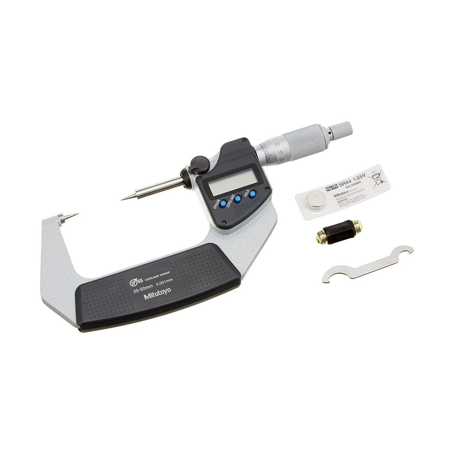 Micrómetro digital externo con puntas cónicas 15 ° 25-50 mm / 0.001 mm - 342-252-30 - Mitutoyo Tienda Oficial | Producto Original