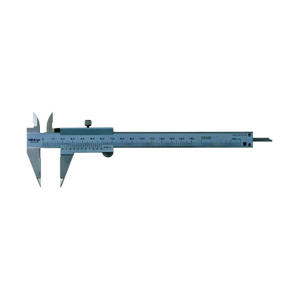 Pie de Rey Vernier Mitutoyo 150 mm 0,05 mm con Mordazas Finas (Puntas) 536-121 - Tienda Oficial | Producto Original