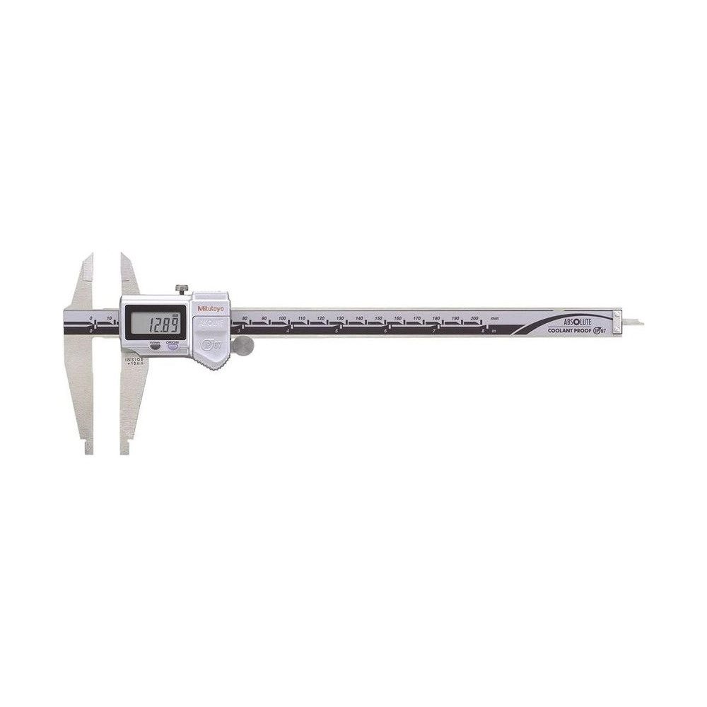 Pie de Rey Digital ABSOLUTE Mitutoyo 200 mm 0,01 mm con Puntas Redondeadas y Estándar 551-301-20 IP67 - Tienda Oficial | Producto Original